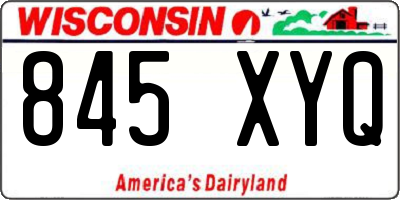 WI license plate 845XYQ