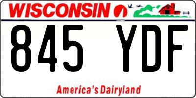 WI license plate 845YDF