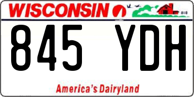 WI license plate 845YDH
