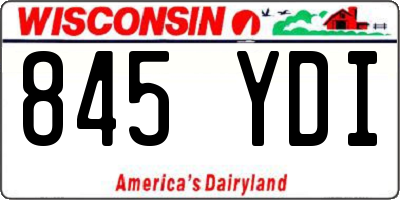 WI license plate 845YDI