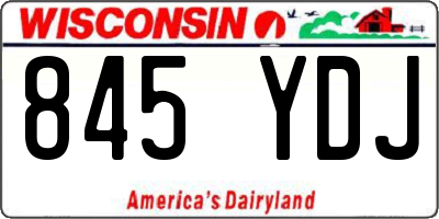 WI license plate 845YDJ
