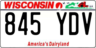 WI license plate 845YDV