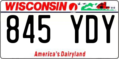 WI license plate 845YDY