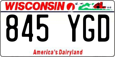 WI license plate 845YGD