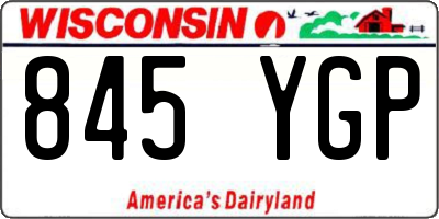 WI license plate 845YGP