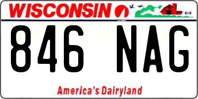 WI license plate 846NAG