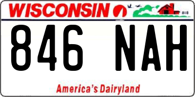 WI license plate 846NAH