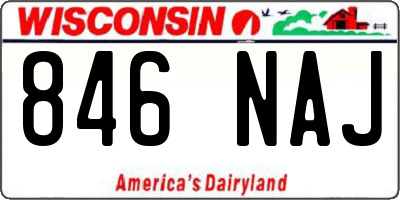 WI license plate 846NAJ