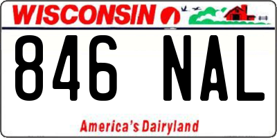 WI license plate 846NAL