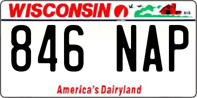WI license plate 846NAP