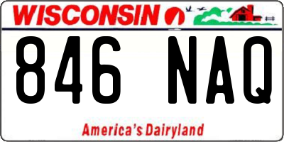 WI license plate 846NAQ