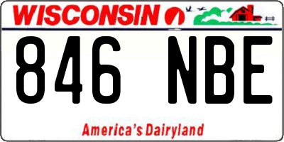 WI license plate 846NBE