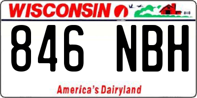 WI license plate 846NBH