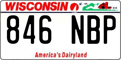 WI license plate 846NBP