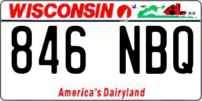 WI license plate 846NBQ