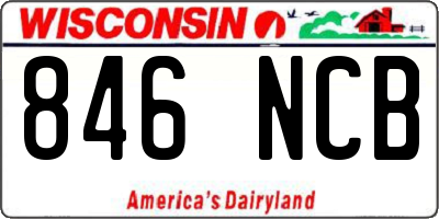 WI license plate 846NCB