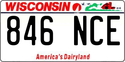 WI license plate 846NCE