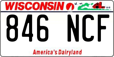 WI license plate 846NCF