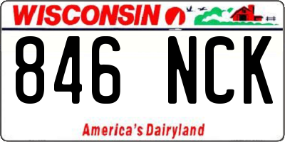 WI license plate 846NCK