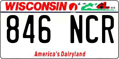 WI license plate 846NCR