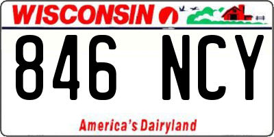 WI license plate 846NCY