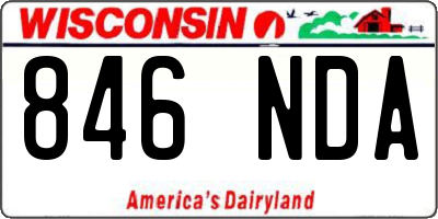 WI license plate 846NDA