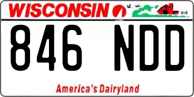 WI license plate 846NDD
