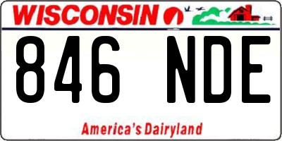 WI license plate 846NDE