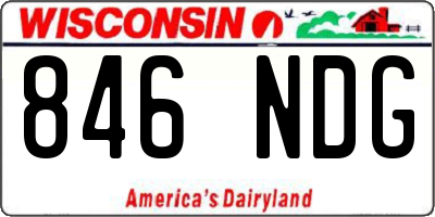 WI license plate 846NDG
