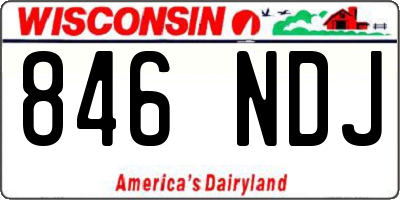 WI license plate 846NDJ