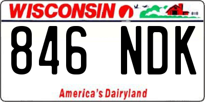 WI license plate 846NDK