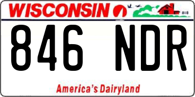 WI license plate 846NDR