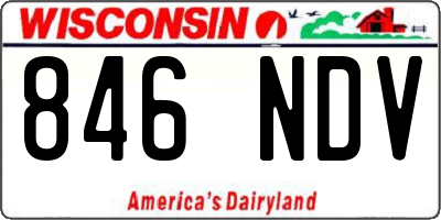 WI license plate 846NDV