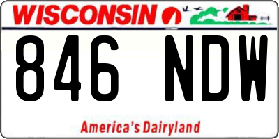 WI license plate 846NDW