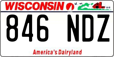 WI license plate 846NDZ