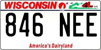 WI license plate 846NEE