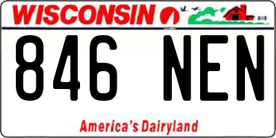 WI license plate 846NEN