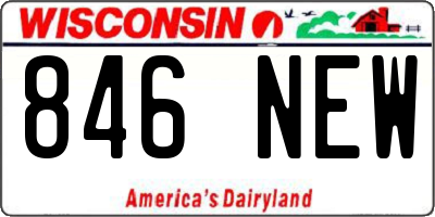 WI license plate 846NEW