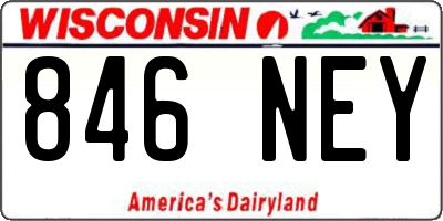 WI license plate 846NEY