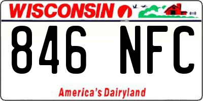 WI license plate 846NFC