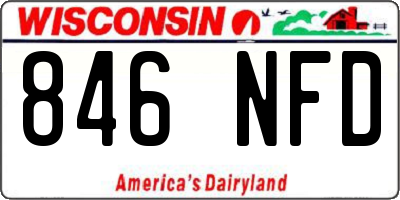 WI license plate 846NFD