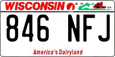 WI license plate 846NFJ