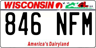 WI license plate 846NFM