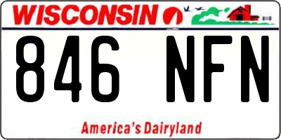 WI license plate 846NFN