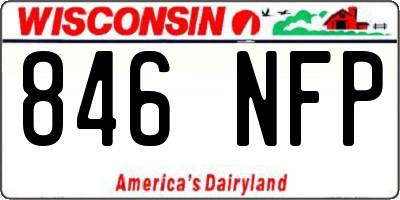 WI license plate 846NFP