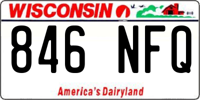 WI license plate 846NFQ