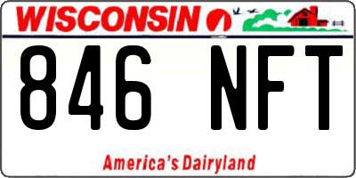 WI license plate 846NFT