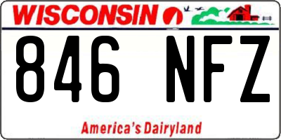 WI license plate 846NFZ