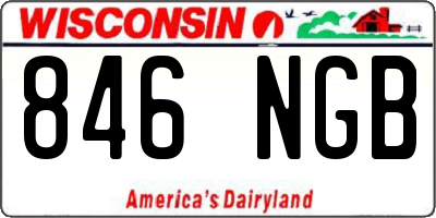 WI license plate 846NGB