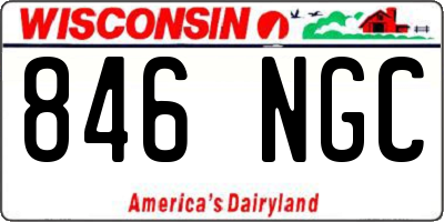 WI license plate 846NGC